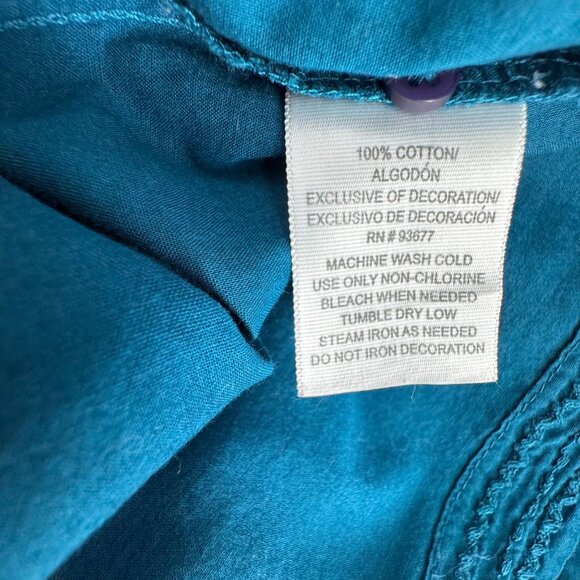 St‎ Johns Bay Y2K Peasant Top Womens Embroidered Size M Vintage Milkmaid Lace Up - Picture 5 of 7